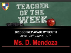 Teacher of the Week